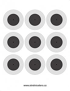 Terč Lero kruhy - 9 kruhů