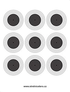 Terč Lero kruhy - 9 kruhů